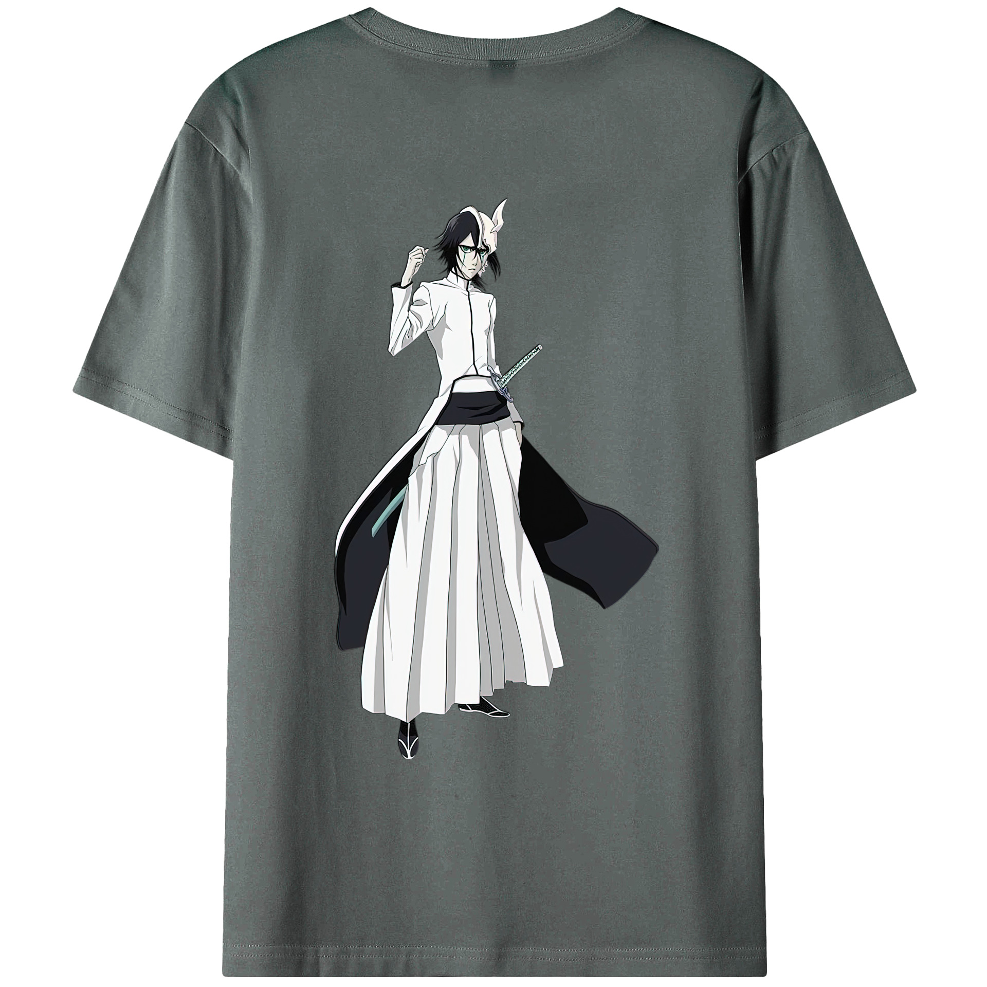 （画像用） ブリーチ ウルキオラ·シファー BLEACH Ulquiorra cifer 綿100％ メンズ半袖Tシャツ（バックプリント） 通気性